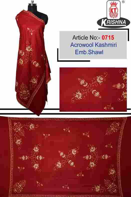 Acrowool Kashmiri Embroidery Shawl
